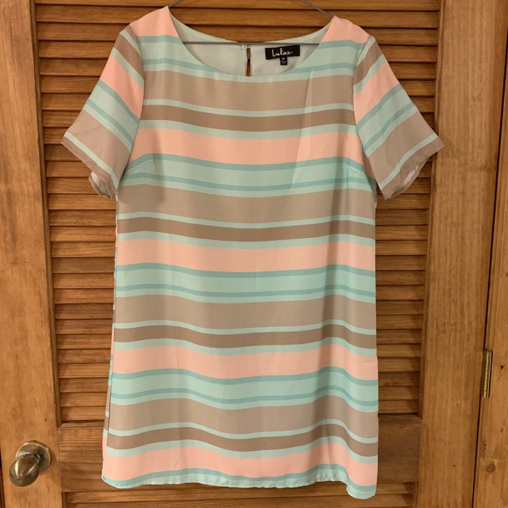 NWOT Striped Lulu's Mini Shift Dress